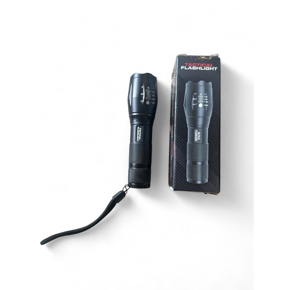 NEW Tactical Flashlight 800 Lumens Water Resistant 2000x Zoom 5 Modes Battery